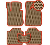 Ковры в салон автомобиля Eva Smart peugeot 301 2013 - 2015 эва сота бежевые c красной окантовкой 1657-A1A7-S