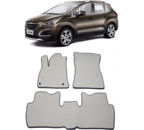 Ковры в салон автомобиля Eva Smart peugeot 3008 i 2009 - 2016 эва сота коричневые c черной окантовкой 1659-A6B5-S