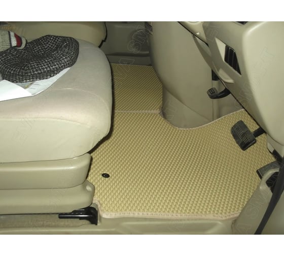 Ковры в салон автомобиля Eva Smart nissan serena ii правый руль 7мест 2000 - 2005 эва сота бежевые c синей окантовкой 2814-A1B2-S