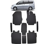 Ковры в салон автомобиля Eva Smart nissan serena iii c - 25 правый руль 2005 - 2010 эва сота коричневые c серой окантовкой 2761-A6B1-S