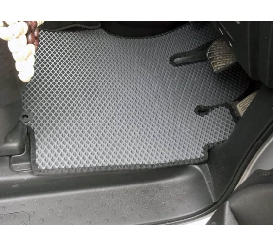 Ковры в салон автомобиля Eva Smart nissan serena iv правый руль 2010 - 2016 эва сота чёрные c черной окантовкой 2434-B5B5-S