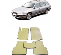 Ковры в салон автомобиля Eva Smart peugeot 406 1996 - 2004 эва сота коричневые c серой окантовкой 2111-A6B1-S