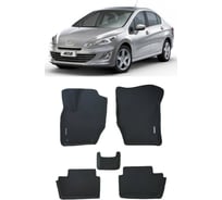 Ковры в салон автомобиля Eva Smart peugeot 408 вариант макси 3d 2011 - эва сота бежевые c бежевой окантовкой 3895-A1A1-S