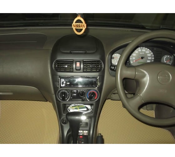 Ковры в салон автомобиля Eva Smart nissan sunny b15 правый руль седан 1998 - 2004 эва сота бежевые c черной окантовкой 1603-A1B5-S