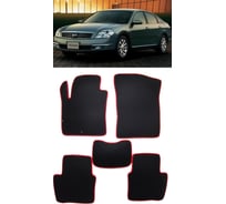 Ковры в салон автомобиля Eva Smart nissan teana i 2003 - 2008 эва сота серые c синей окантовкой 2051-B1B2-S