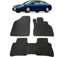 Ковры в салон автомобиля Eva Smart nissan teana i правый руль 2003 - 2008 эва сота бежевые c синей окантовкой 1610-A1B2-S