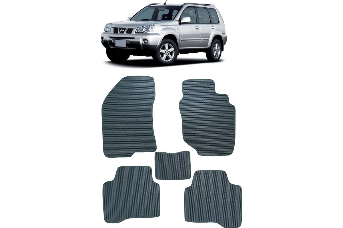 Ковры в салон автомобиля Eva Smart nissan x-trail (t30) правый руль 2001 -  2007 эва сота бежевые c красной окантовкой 2274-A1A7-S - заказать в  интернет-магазине: цена, описание, отзывы.