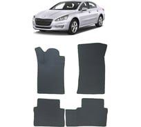 Ковры в салон автомобиля Eva Smart peugeot 508 i седан 2011 - 2014 эва сота коричневые c черной окантовкой 2736-A6B5-S