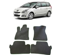 Ковры в салон автомобиля Eva Smart peugeot 5008 i 2009 - 2016 эва сота чёрные c красной окантовкой 1667-B5A7-S