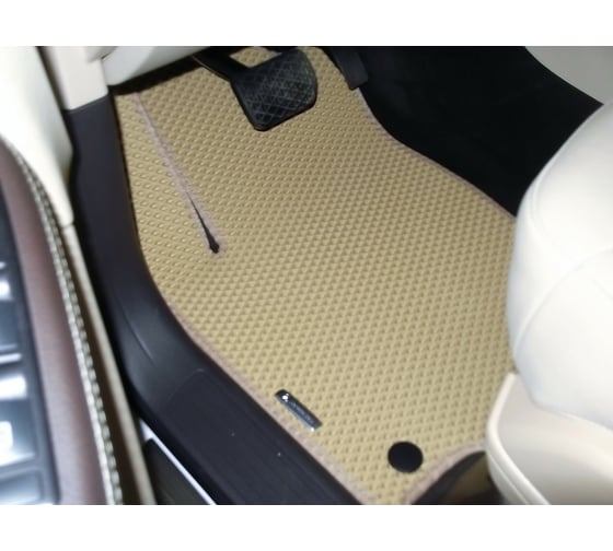 Ковры в салон автомобиля Eva Smart mercedes-benz gl-класс ii (x166) 5мест 2012 - 2016 эва сота чёрные c бежевой окантовкой 1504-B5A1-S