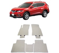 Ковры в салон автомобиля Eva Smart nissan x-trail (t32) 2013 - эва сота чёрные c синей окантовкой 1622-B5B2-S