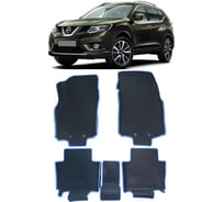 Ковры в салон автомобиля Eva Smart nissan x-trail (t32) вариант макси 3d 2013 - эва сота серые c бежевой окантовкой 3374-B1A1-S