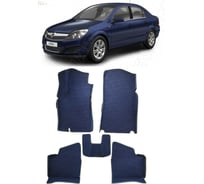 Ковры в салон автомобиля Eva Smart opel astra h седан вариант макси 3d 2004 - 2015 эва сота чёрные c красной окантовкой 3719-B5A7-S
