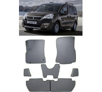 Ковры в салон автомобиля Eva Smart peugeot partner ii рестайлинг 2 2015 - эва сота чёрные c черной окантовкой 3346-B5B5-S