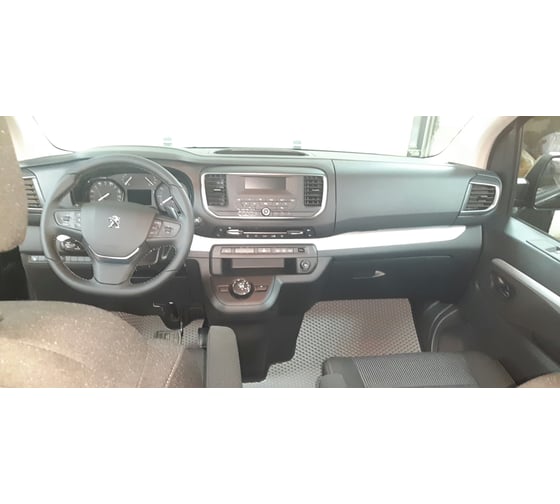 Ковры в салон автомобиля Eva Smart peugeot traveller i 5мест 2016 - эва сота серые c черной окантовкой 3414-B1B5-S