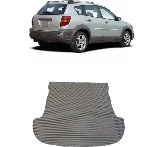 Ковры в салон автомобиля Eva Smart pontiac vibe i 2002 - 2008 эва сота серые c коричневой окантовкой 1672-B1A6-S
