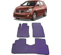 Ковры в салон автомобиля Eva Smart pontiac vibe ii 2008 - 2011 эва сота серые c красной окантовкой 1674-B1A7-S