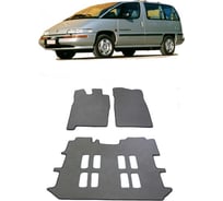 Ковры в салон автомобиля Eva Smart pontiac trans sport 1989 - 1996 эва сота чёрные c коричневой окантовкой 2357-B5A6-S