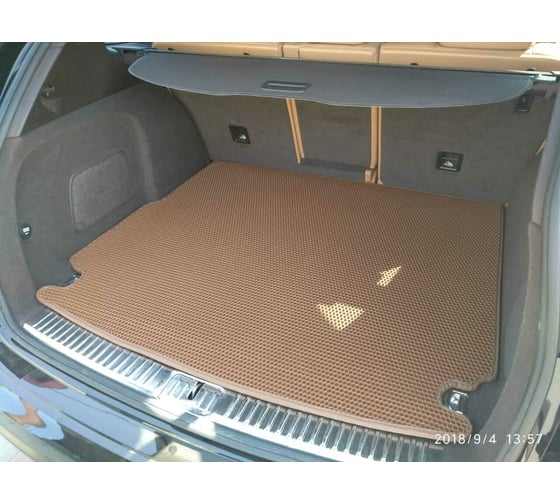 Ковры в салон автомобиля Eva Smart porsche cayenne ii (958) 2010 - 2018 эва сота бежевые c серой окантовкой 1682-A1B1-S
