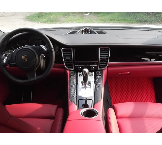 Ковры в салон автомобиля Eva Smart porsche panamera 2013 - 2016 эва сота бежевые c бежевой окантовкой 2086-A1A1-S