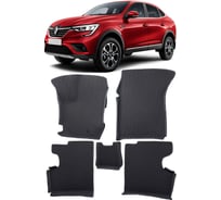 Ковры в салон автомобиля Eva Smart renault arkana i вариант макси 3d 2019 - эва сота бежевые c красной окантовкой 3266-A1A7-S
