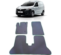 Ковры в салон автомобиля Eva Smart renault dokker 2012 - эва сота чёрные c серой окантовкой 2708-B5B1-S