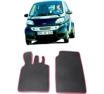 Ковры в салон автомобиля Eva Smart smart fortwo (450) 1998 - 2007 эва сота бежевые c черной окантовкой 1737-A1B5-S