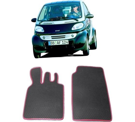 Ковры в салон автомобиля Eva Smart smart fortwo (450) 1998 - 2007 эва сота бежевые c бежевой окантовкой 1737-A1A1-S 1