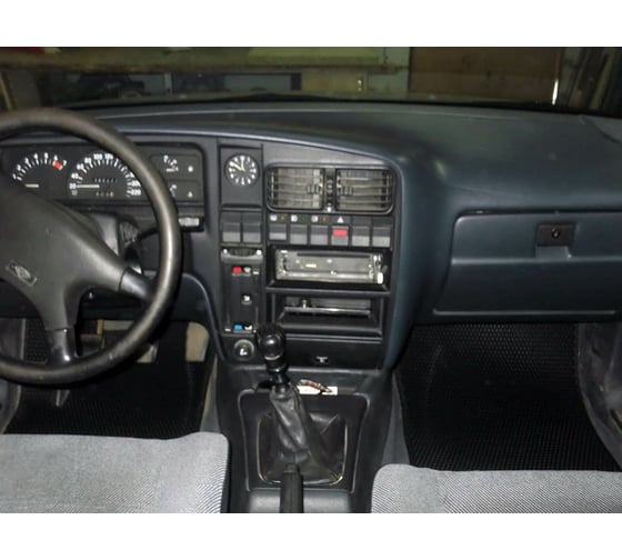 Ковры в салон автомобиля Eva Smart opel omega a 1984 - 1994 эва сота бежевые c серой окантовкой 2711-A1B1-S