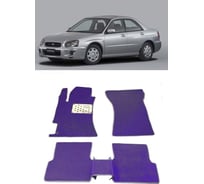 Ковры в салон автомобиля Eva Smart subaru impreza ii 2002 - 2007 эва сота чёрные c черной окантовкой 1750-B5B5-S