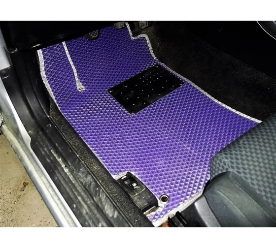 Ковры в салон автомобиля Eva Smart subaru impreza ii 2002 - 2007 эва сота серые c красной окантовкой 1750-B1A7-S