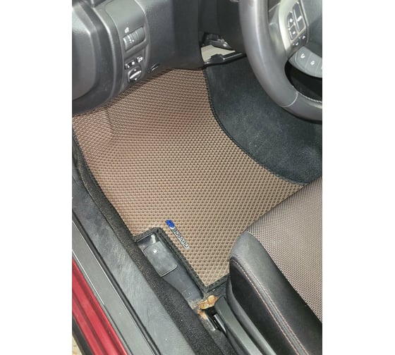 Ковры в салон автомобиля Eva Smart subaru impreza xv (gh) 2010 - 2011 эва сота чёрные c красной окантовкой 3862-B5A7-S