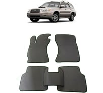 Ковры в салон автомобиля Eva Smart subaru forester ii (sg) 2003 - 2008 эва сота чёрные c черной окантовкой 1756-B5B5-S