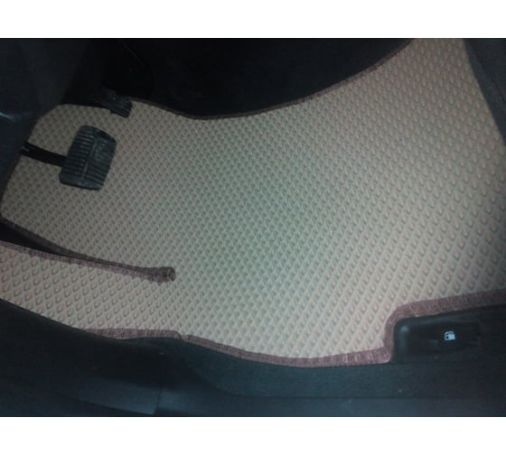 Ковры в салон автомобиля Eva Smart subaru forester iv (sj) 2013 - 2018 эва сота коричневые c серой окантовкой 1758-A6B1-S