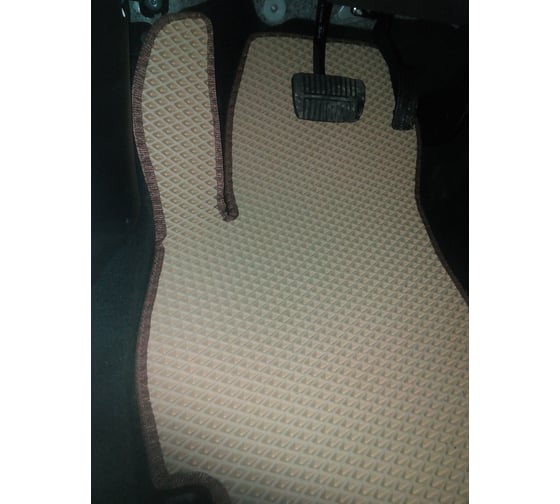 Ковры в салон автомобиля Eva Smart subaru forester iv (sj) 2013 - 2018 эва сота коричневые c красной окантовкой 1758-A6A7-S