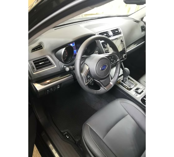 Ковры в салон автомобиля Eva Smart subaru legacy vi рестайлинг 2017 - 2020 эва сота коричневые c серой окантовкой 3214-A6B1-S