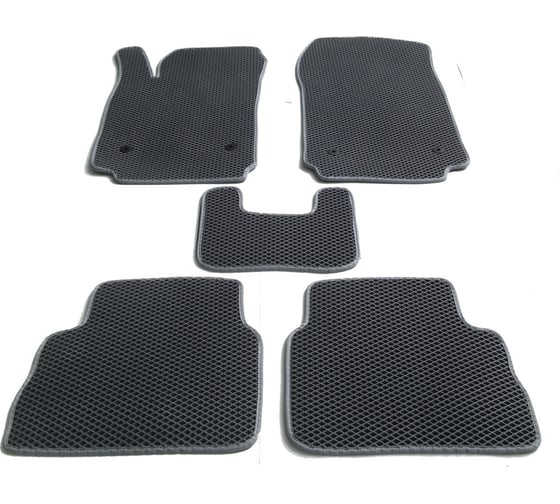 Ковры в салон автомобиля Eva Smart opel vectra c 2002 - 2008 эва сота коричневые c коричневой окантовкой 1646-A6A6-S