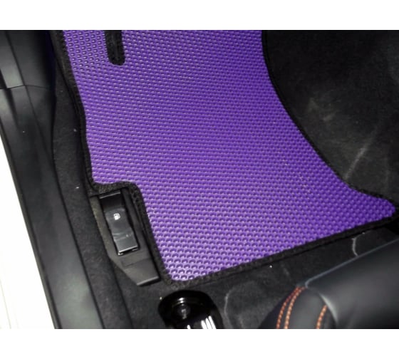 Ковры в салон автомобиля Eva Smart subaru xv ii 2017 - эва сота серые c синей окантовкой 2696-B1B2-S