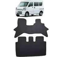 Ковры в салон автомобиля Eva Smart suzuki every vi правый руль 2015 - эва сота бежевые c коричневой окантовкой 3075-A1A6-S