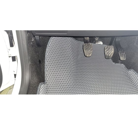 Ковры в салон автомобиля Eva Smart renault duster ii вариант макси 3d 2021 - эва сота чёрные c синей окантовкой 3736-B5B2-S