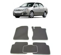 Ковры в салон автомобиля Eva Smart toyota corolla ix (e120, e130) правый руль 2001 - 2007 эва сота коричневые c черной окантовкой 1804-A6B5-S