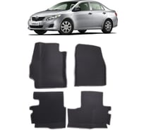 Ковры в салон автомобиля Eva Smart toyota corolla x (e140, e150) вариант макси 3d 2006 - 2013 эва сота бежевые c серой окантовкой 2959-A1B1-S