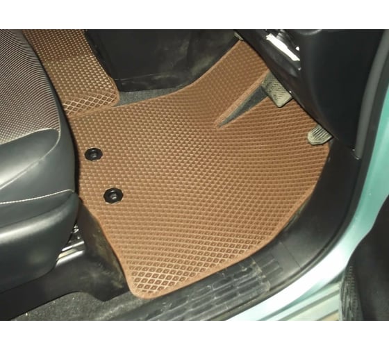 Ковры в салон автомобиля Eva Smart toyota esquire правый руль 4места 2014 - эва сота бежевые c серой окантовкой 2791-A1B1-S