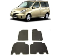 Ковры в салон автомобиля Eva Smart toyota funcargo правый руль 1999 - 2005 эва сота серые c синей окантовкой 2008-B1B2-S