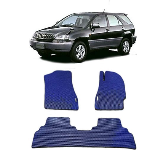 Ковры в салон автомобиля Eva Smart toyota harrier правый руль1997 - 2002 эва сота бежевые c черной окантовкой 1814-A1B5-S 1