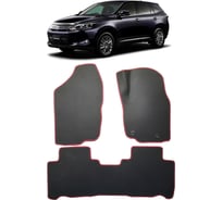 Ковры в салон автомобиля Eva Smart toyota harrier iii (xu60) правый руль 2013 - 2017 эва сота чёрные c красной окантовкой 3187-B5A7-S