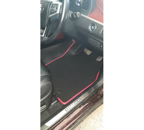 Ковры в салон автомобиля Eva Smart toyota harrier iii (xu60) правый руль 2013 - 2017 эва сота серые c бежевой окантовкой 3187-B1A1-S
