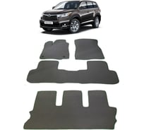 Ковры в салон автомобиля Eva Smart toyota highlander iii (u50) 7мест 2013 - 2019 эва сота серые c серой окантовкой 2524-B1B1-S