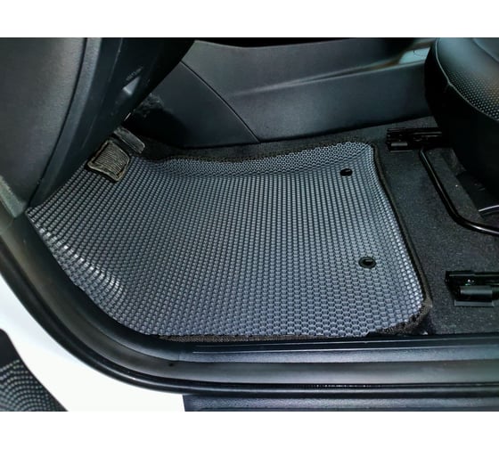 Ковры в салон автомобиля Eva Smart kia cerato iv вариант макси 3d 2018 - эва сота коричневые c бежевой окантовкой 3711-A6A1-S