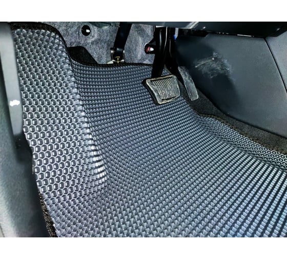 Ковры в салон автомобиля Eva Smart kia cerato iv вариант макси 3d 2018 - эва сота коричневые c бежевой окантовкой 3711-A6A1-S